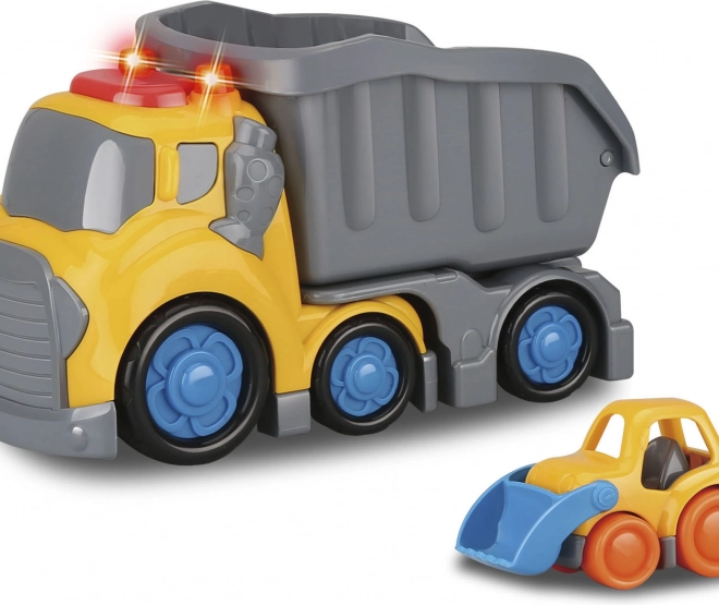 Kiddy Kipplaster mit Effekten 19,5 cm und Bulldozer 8 cm