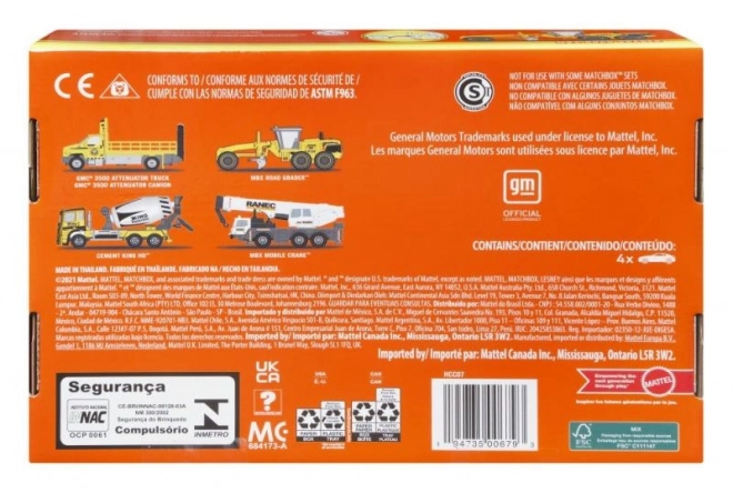 Aufgabenfahrzeuge 4er-Pack - Bauarbeiten Matchbox