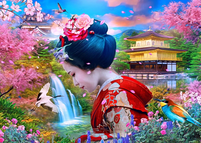 Puzzle Geisha im Garten 1000 Teile ENJOY