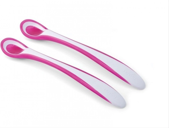 Set aus thermosensitiven rosa Kinderlöffeln - 2 Stk