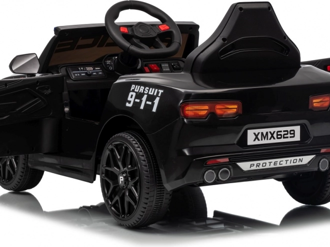Schwarzes Polizeiauto 911 Agentur
