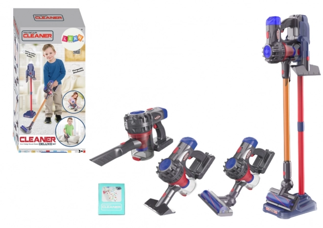 Kinder Vertikaler Staubsauger mit Licht und Geräuschen schwarz
