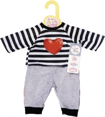 Dolly Moda gestreifter Trainingsanzug für Puppen 43 cm