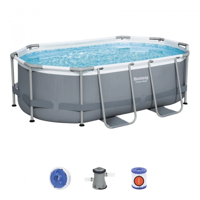 Rahmenpool Power Steel 305x200x84 10x6FT BESTWAY + 5in1 + ChemConnect
