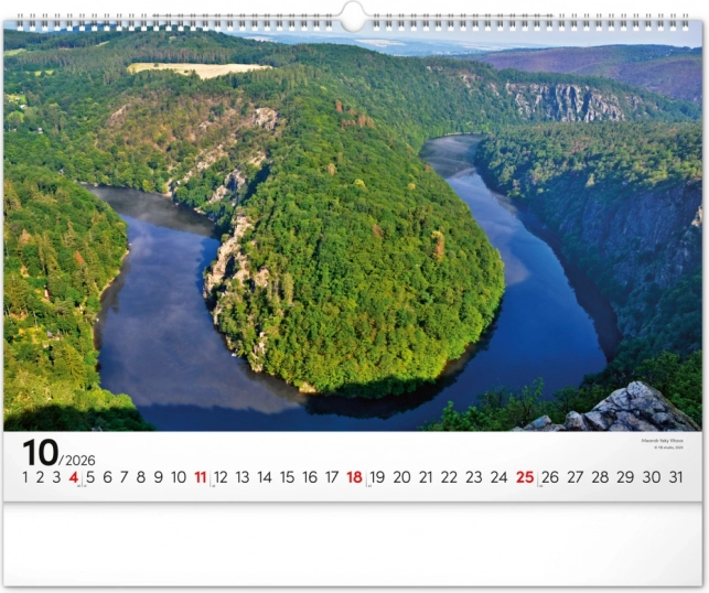 Wandkalender Panoramata Tschechiens 2026