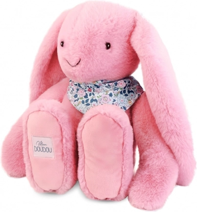 Doudou Plüschkaninchen mit rosa Schal