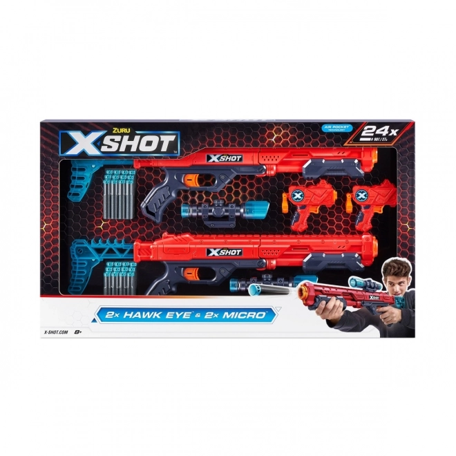 X-Shot Double Hawk Eye & Double Micro Kombi-Set