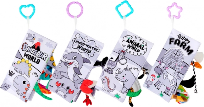 Set aus weichen sensorischen Büchern für Babys 4 Stk