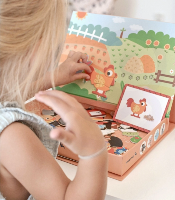 Tooky Toy Magnetisches Bauernhof-Puzzle