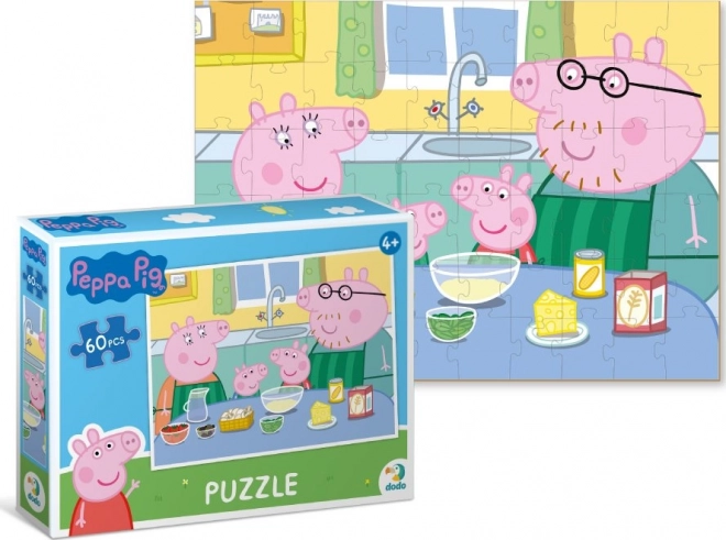 Dodo Puzzle Peppa Pig: Gemeinsames Kochen