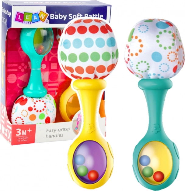 Set sensorischer Rasseln mit weichem Ball bunt
