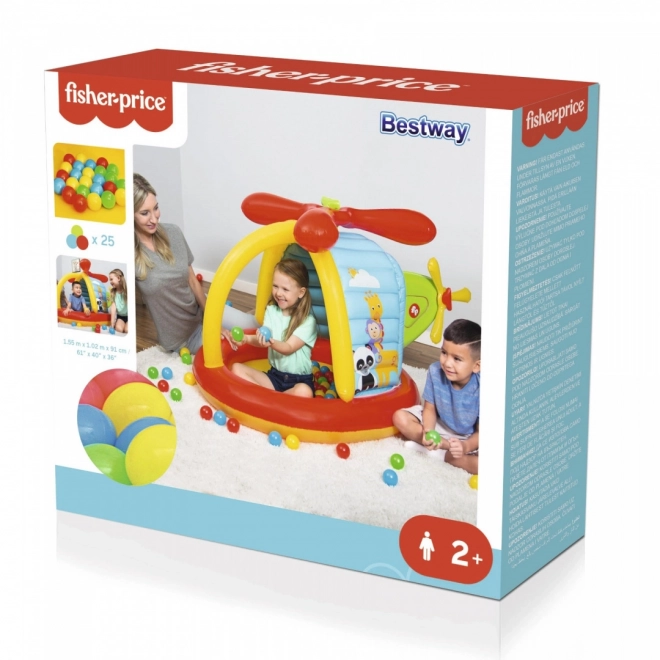 Aufblasbarer Helikopter Spielpool Fisher-Price mit Bällen