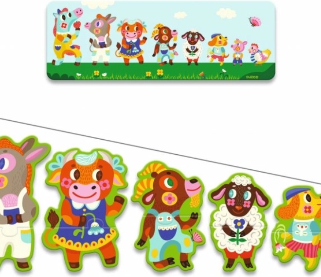 DJECO Puzzle Groß und Klein auf dem Bauernhof