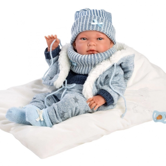 Llorens New Born Junge - Realistische Babypuppe mit Ganzkörper-Vinyl - 40 cm