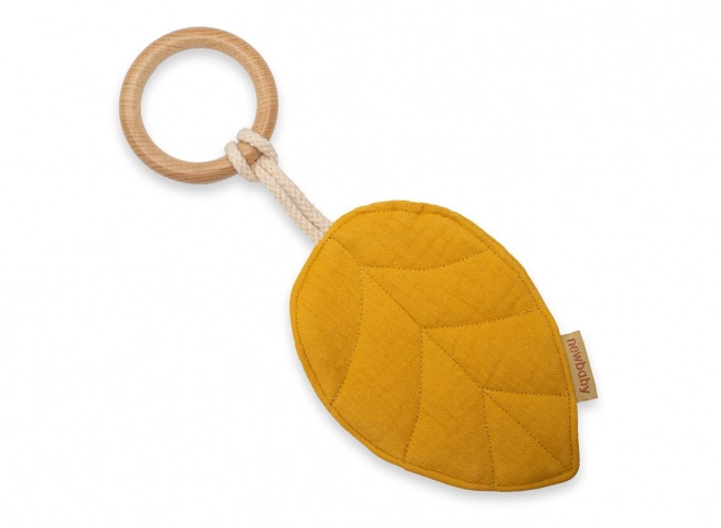 Kausspielzeug mit Blättern New Baby Leaf Mustard