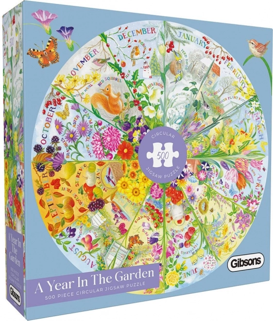 Rundes Puzzle Jahr Im Garten 500 Teile