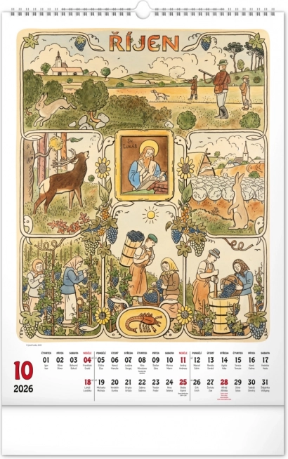 Wandkalender Josef Lada 2026