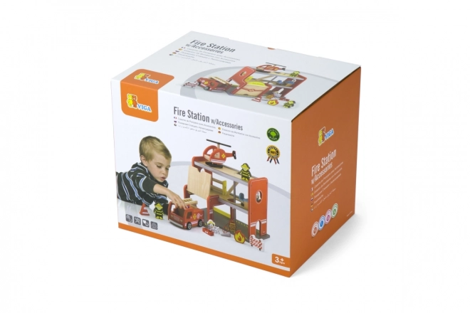 Holz Feuerwehrstation Spielset