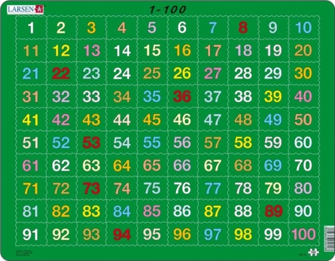 Larsen Lernpuzzle Zählen bis 100