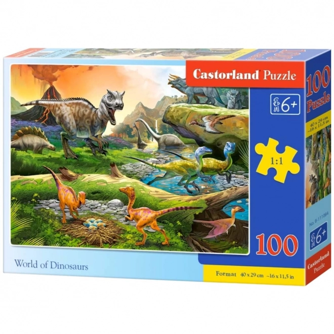 Puzzle Welt der Dinosaurier 100 Teile