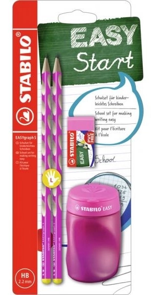 STABILO EASYgraph Schulset für Linkshänder rosa
