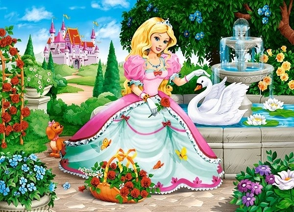 Prinzessin mit Schwan Puzzle 60 Teile