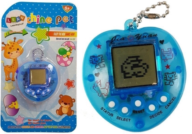 Elektronisches Tamagotchi Blau mit kurzer Kette