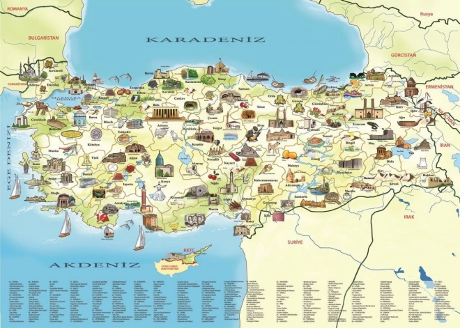 Puzzle Türkei: Kulturkarte 260 Teile