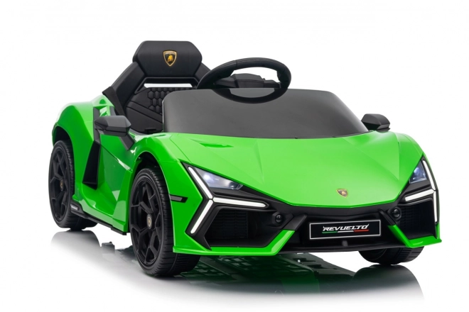 Elektrisches Auto Lamborghini Revuelto grün