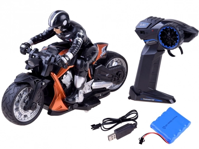 Sportmotorrad mit Fernbedienung – Orange
