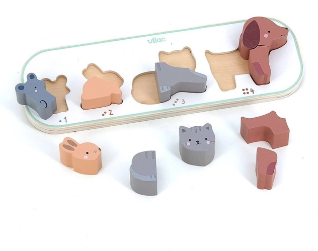 Einlegepuzzle Ich lerne Tiere zählen Vilac Sarah Betz