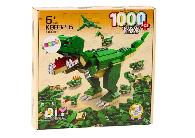 Konstruktionsspielzeug Dinosaurier 6-in-1 Set DIY Dinosaurier 1000 Teile