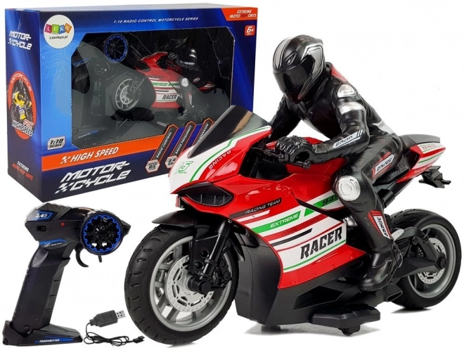 Ferngesteuertes Rennmotorrad 2.4G Rot
