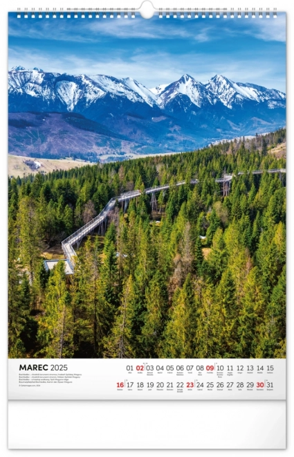 Notique Wandkalender Tatry 2025