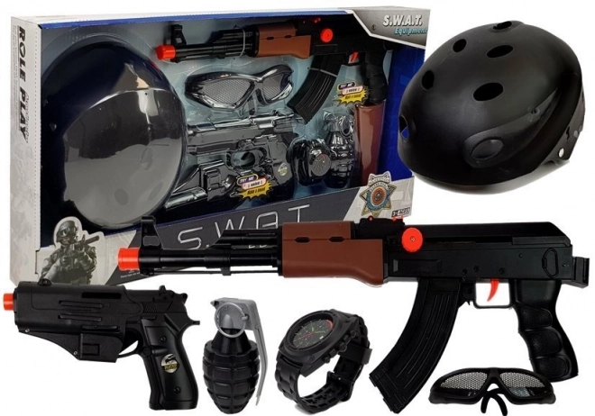 Kinder S.W.A.T. Spielzeug-Set mit Pistolen und Helm