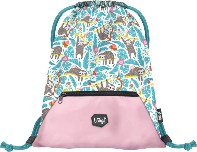 Baagl 3 Set Zippy Faultier: Schulranzen, Federtasche, Sportbeutel