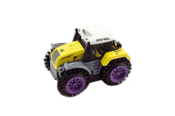 Traktor Kippmodell Plastik 10cm bunte Mischung mit Batterie