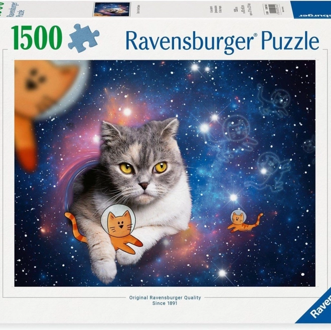 Puzzle Katze im Weltraum 1500 Teile
