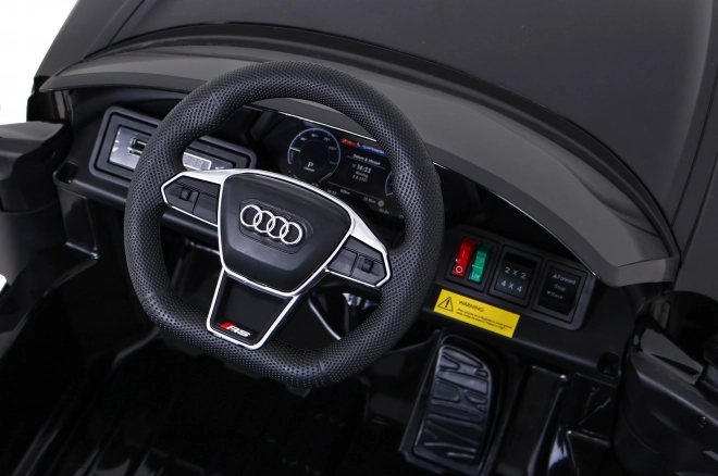 Audi RS E-Tron GT elektrisches Kinderauto mit Fernbedienung und 4x4 Antrieb – Schwarz