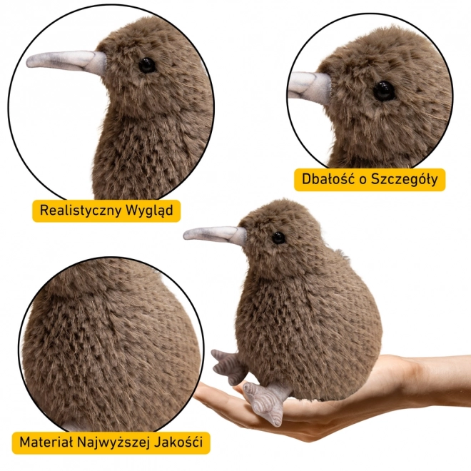 Plüsch Kiwi Vogel Kuscheltier Dunkelbraun 21cm