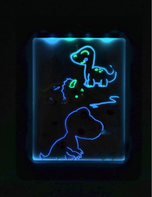 Neon-Zeichentafel mit Saugnäpfen