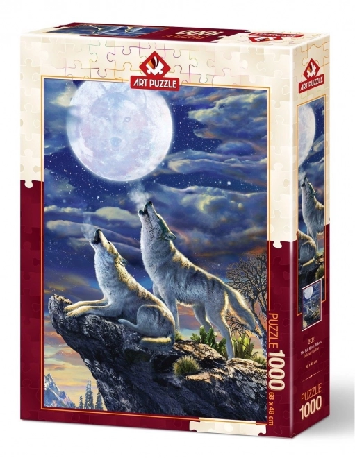 Puzzle Wölfe bei Vollmond 1000 Teile
