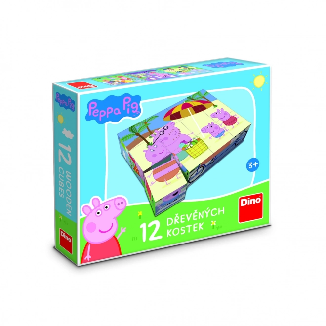 Dino Bilderwürfel Peppa Pig, 12 Würfel