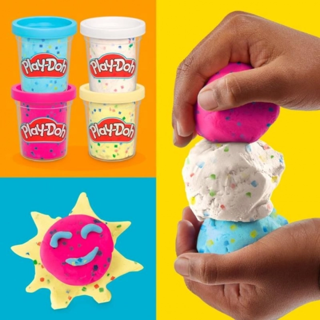 Play-Doh Set mit Dosen und Konfetti