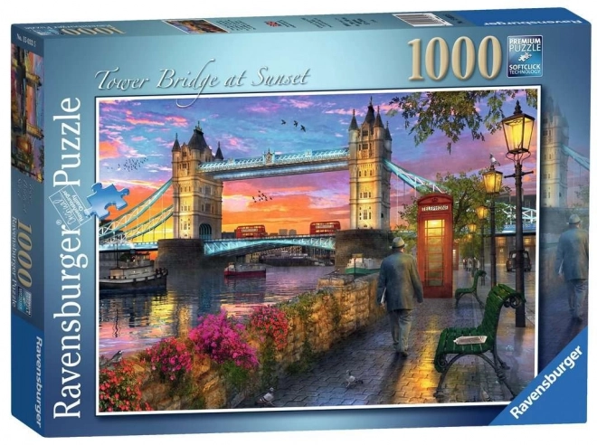 Puzzle 1000 Teile Sonnenuntergang über der Tower Bridge