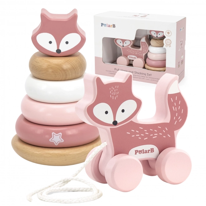 Holzspielzeug Fuchs Ziehspiel und Pyramide