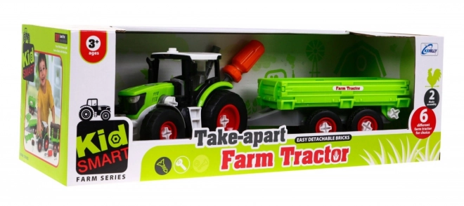 Traktor mit Anhänger zum Auseinanderbauen für Kinder ab 3 Jahren