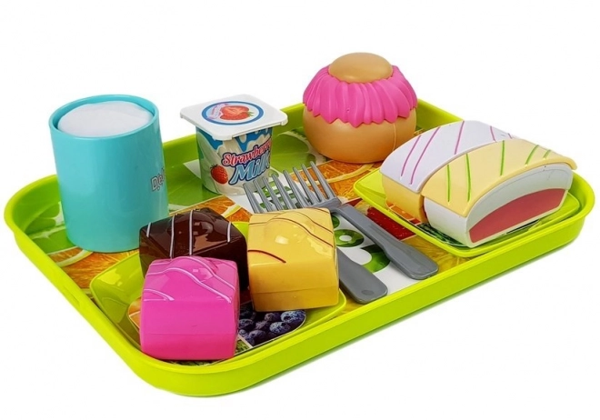 Kinder Dessert Spielset mit Tablett