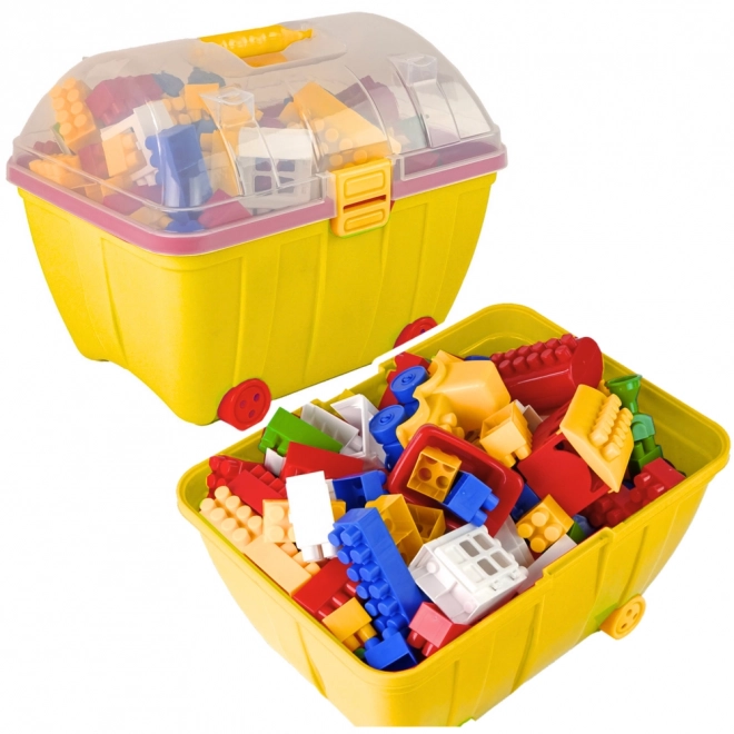 Koffer mit bunten Bausteinen für Kinder