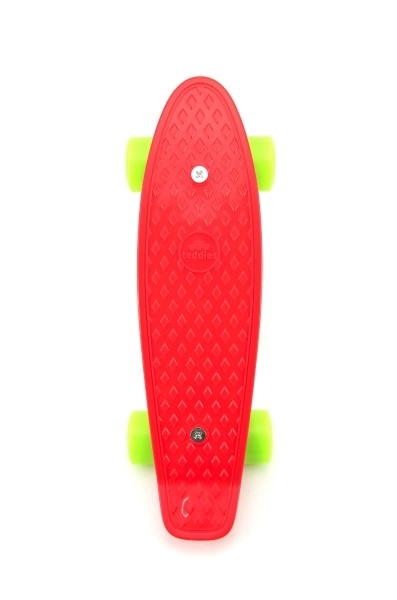 Pennyboard Skateboard für Anfänger – Rot, grüne Räder